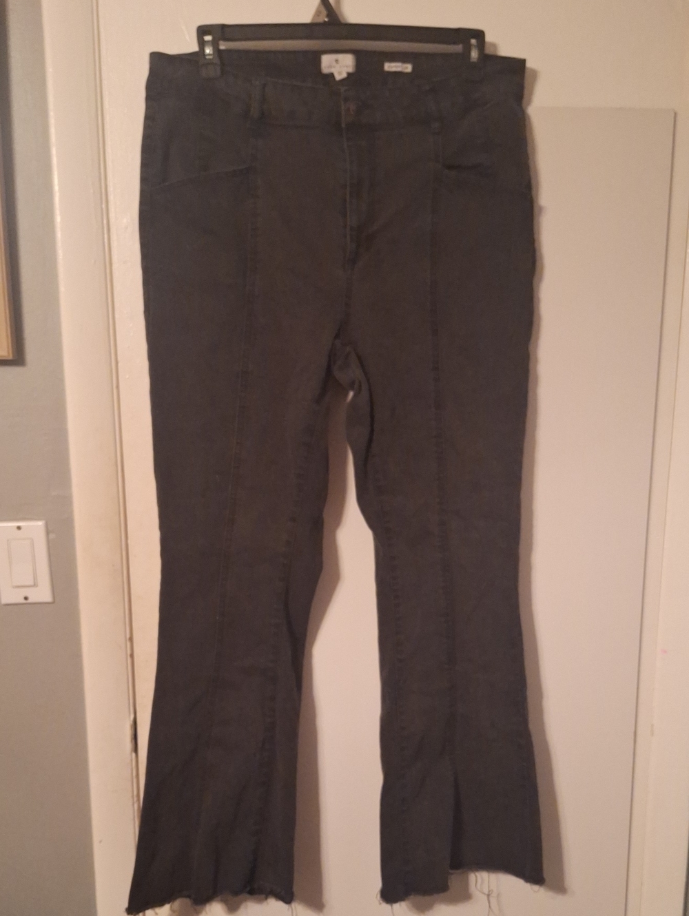 True Craft Charcoal Black High-Rise Flare Jeans